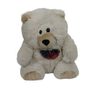 Vtg 1995 Chosun Just Friends Teddy Bear Tan Plaid BowTie Plush Stuffed Animal